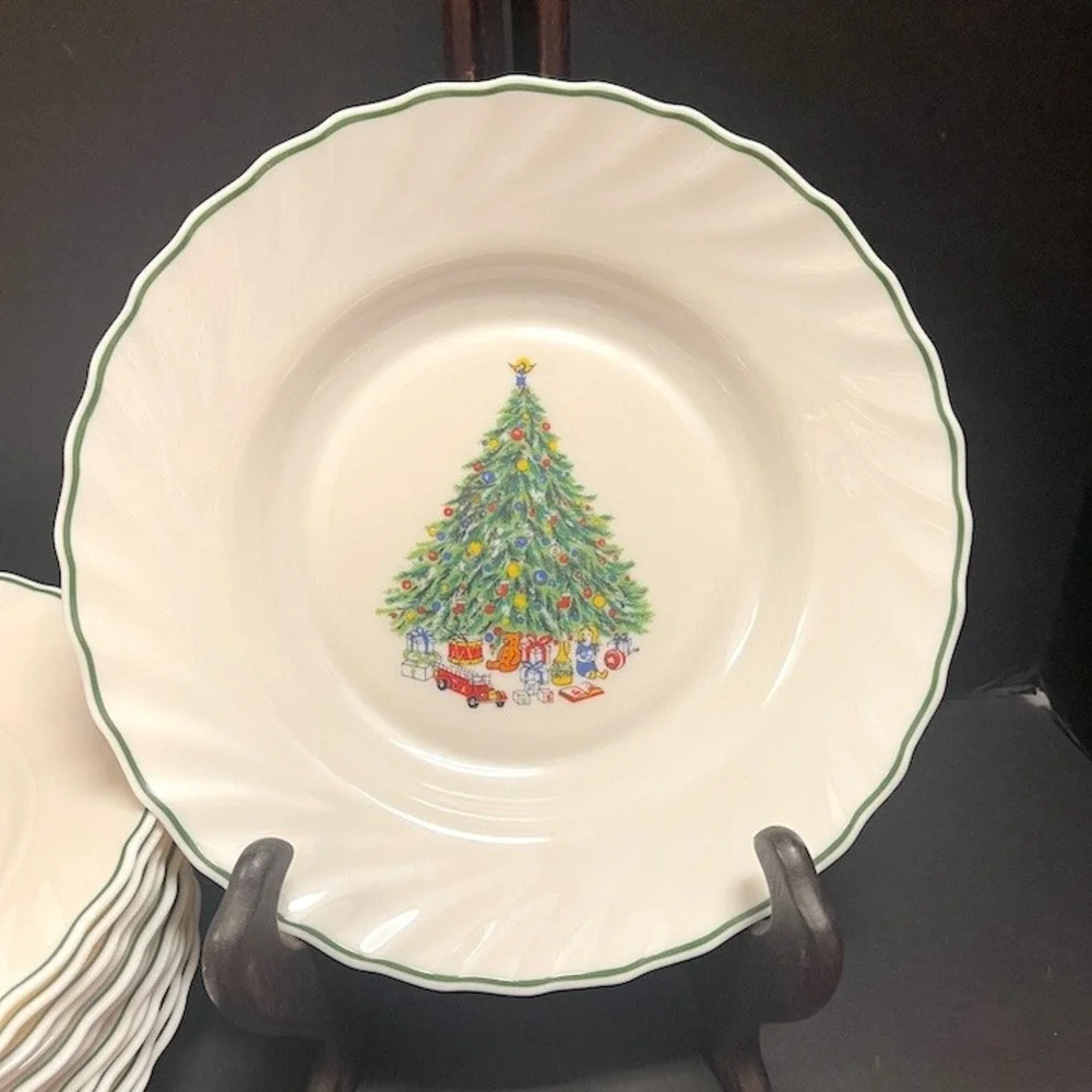 Set of 12‎ Cereal Salad or Soup Bowl Noel by Salem Porcelle Vintage 1980's